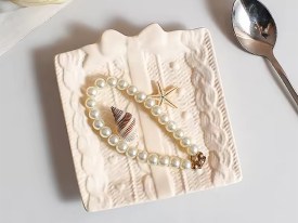 Molde silicona plato cuadrado bordado